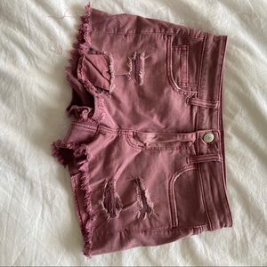 American Eagle Pink/Purple Jean Shorts